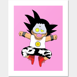 Dope masked dragon ball Z parody illustration Posters and Art